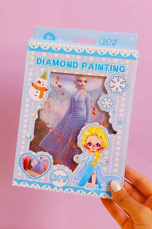 نقاشی الماسی دختر آبی